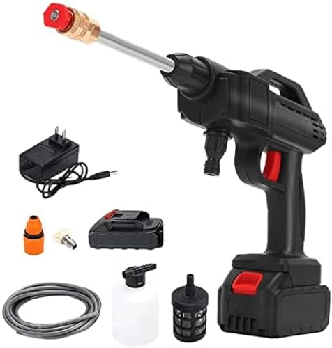 Idropulitrice Elettrica Idropulitrice A Batteria Idropulitrice Portatile 48V per Il Lavaggio di Auto Domestiche, Pulizia dei Pavimenti del Patio,Prendi Una Batteria,Striking44