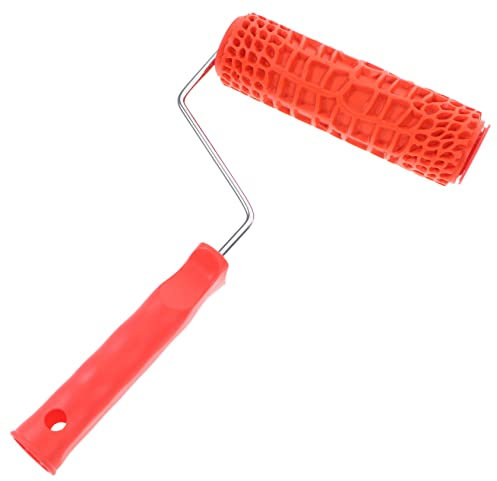jojofuny 7 Inch Wall Decor Pattern Paint Roller with Handle Concave and Convex Roller for Drywall Texture Extendable Painting Tool