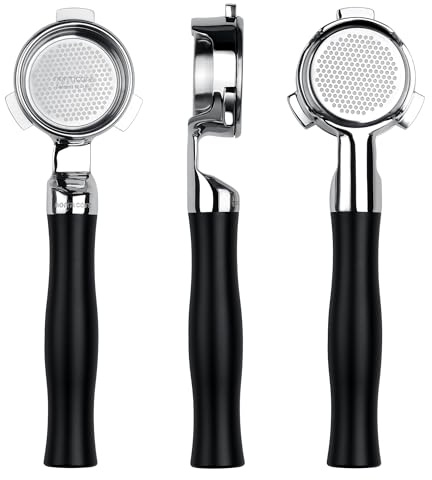 Normcore 54mm Silm Bottomless Portafilter, Naked Portafilter with Black Anodized Aluminum Handle Fits 54mm Breville Sage Machines, 18 g Precision Double shot Basket Included