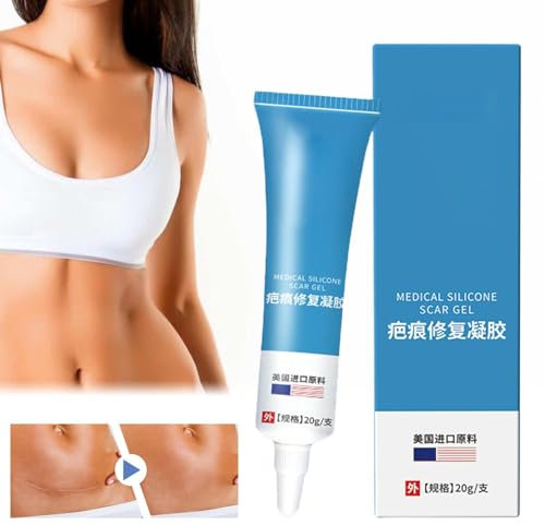 Crema per cicatrici facciali, gel per riparazione cicatrici - Nuovo gel crema per cicatrici da 20 g - Crema riparatrice non grassa con effetto idratante, gel per cicatrici bruciate, impermeabile, insa
