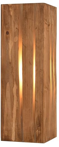 Trio Leuchten Wandleuchte Karuni 263300130, Metall Schwarz matt, Holz naturbelassen, exkl. 1x E14 |