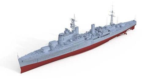 MRY-SFW 1/700 Military Model India USS Mysore Light Cruiser Bottom Edition Navy Kit Naval Base