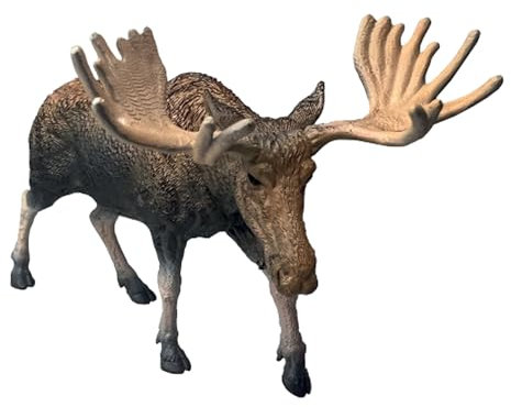 Deluxebase Mini Animal Adventure Replica - Moose. Small sized realistic toy moose figure that makes an ideal animal toy for kids