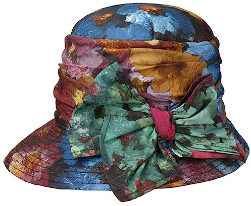 GREVI Adriana Flowers Stoffhut Damenhut Glockenhut bunt One Size