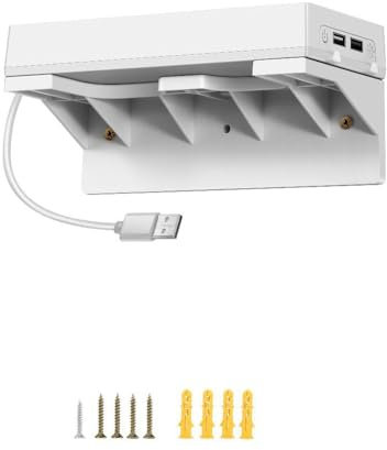 Wall Mount for Nintendo Switch OLED, Host Universal Colour Light Wall Mount Bracket Game Console Storage Tower Holder for Switch Game Console Expansion Storage Accessories (White)