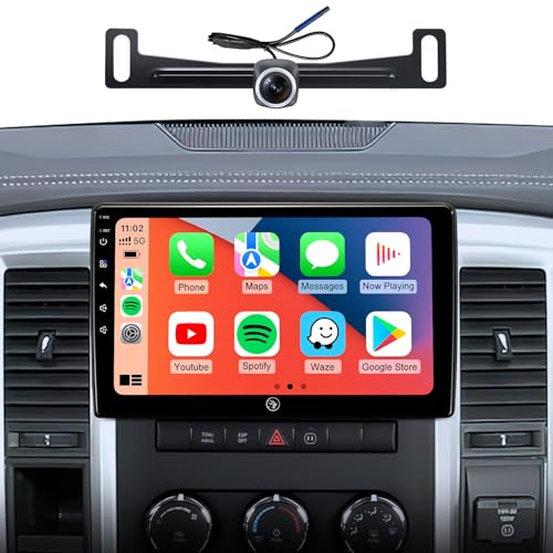 10.2inch Car Stereo Radio for Dodge Ram 1500 2500 3500 2009 2010 2011 2012 with Wireless carplay/Android auto/Touchscreen/Android13/FM/AMGPS Navigation/HD Backup Camera