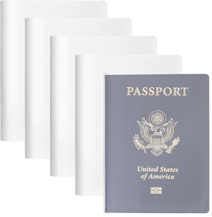5 Stück Impfpass Hülle, Reisepasshülle, A6-Schutzhülle, 220 x 154 mm Transparent und Wasserdicht, für Impfausweis, Reisepass, Studentenausweis