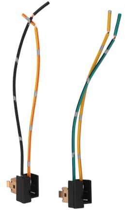 HELEVIA 2 X Auto-Scheinwerfer-Sockelkabelbaum für H1-Glühbirne, Tageslicht-/Nebel-Halogen-Lampen-LED-LED/SMD-Stecker-Umrechnungslinie, Vorverdrahtet, Hitzebeständig, Langlebig, 12V-24V