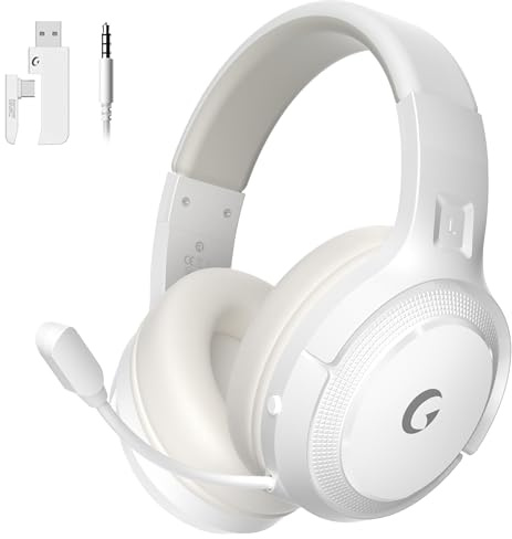 COOLV 2.4GHz Wireless Gaming Headset for PS5, PS4, PC, Switch - Bluetooth 5.3 with Noise Canceling Microphone, 40-Hour Battery, Type-C Charging Gaming Headphones
