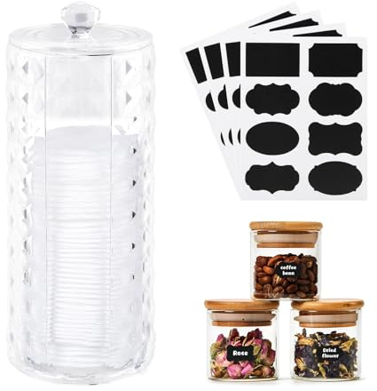 Trivolein Bathroom Cup Dispenser, Makeup Cotton Pad Holder Organizer for 3oz Disposable Paper Cups with 4 stickers Mouthwash Cu-p Holder Bathroom Paper Cu-p Rinse Organizer with Lid