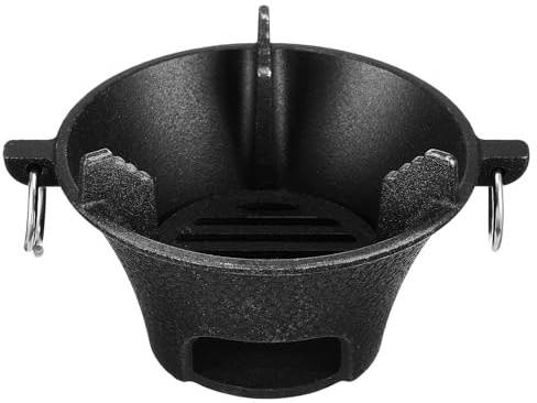 Barbecue rotondo in ghisa, a carbonella, per barbecue – strumento compatto da campeggio per barbecue perfetto per cucinare e grigliare