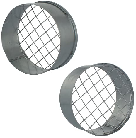 MKK - 18571-006 - Ausblasstutzen Vogelschutzgitter verzinkt Abluft Zuluft Wickelfalzrohr Auslass Ø 200 mm
