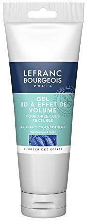 Lefranc & Bourgeois 300660 3D Glanzgel, für Volumeneffekte von Acrylfarben, glänzend, nicht vergilbender Finish, 250ml Flasche
