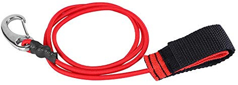 Correa de Tabla de Surf,Surfboard Paddle Leash Canoe Kayak Elástico Cadena de Seguridad de Caña de Pescar Pole Surf Leash Cordón Cuerda con Mosquetón Clip reemplazo para Remando(Rojo)