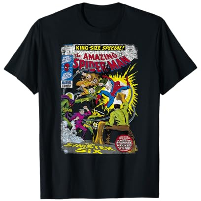 Marvel Spider-Man Sinister Six Comic Graphic T-Shirt