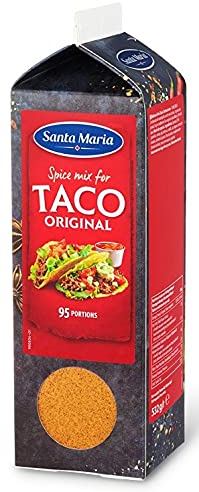 Santa Maria - Sazonador Tacos, Seasoning mix, Mezcla de especias - 532 g | Mezcla de especias Tex-Mex. Formato hostelería 532 g. Apto para carne, pollo, verduras y recetas mexicanas