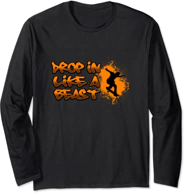 Drop in Skateboard Waveboard Longboard Skater Langarmshirt