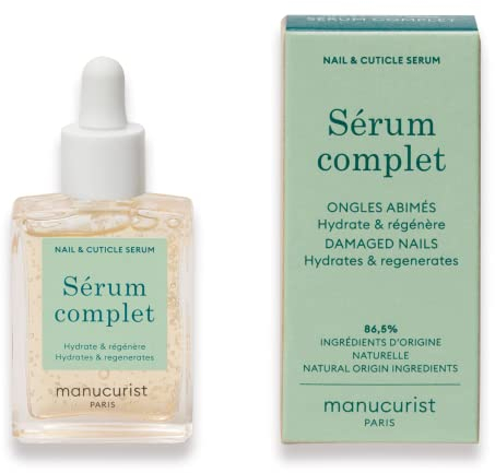 Manucurist - Nagelserum Komplett-Serum - Nagelpflege für beschädigte und Brüchige Fingernägel und Nagelhaut - Nagelpflegeprodukte Regeneriert Nägel - Bio-basiert (86,5%) - Gel Textur 15 ml