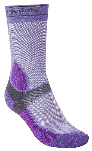 Bridgedale Damen 710358/340/M SOCKEN, Violett/Dunkelgrau, 38