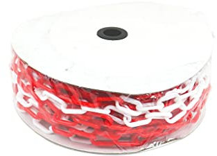 Kunststoffkette Weiß & Rot 8 mm x 25 m (roll) x - Weiß & Rot - In - & Outdoor - Nutzung - PC - 002 - RW