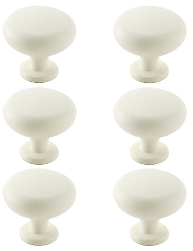 6 Stück Möbelknöpfe Schrankknöpfe Kommodenknöpfe Schubladenknöpfe Einzelloch Küchenknöpfe Küchenschrankgriffe für Schubladen Kleiderschrank (Beige)