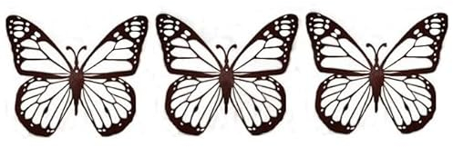 UNUS Set di 3 spine per albero di Natale, decorazione da giardino, effetto ruggine, decorazione per giardino, terrazza, balcone