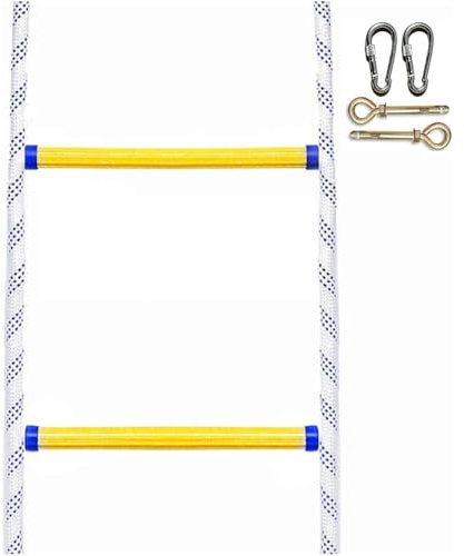 YYingYYue Escape Ladder, Climbing Rope Ladder, Emergency Ladder, Rope Ladder, for Quick Use in The Fire, with Hooks,10m