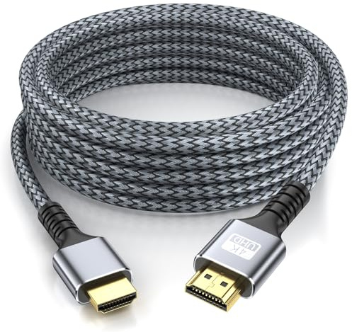 looyotul 4k Hdmi Cable 50ft Ultra High Speed HDMI 2.0 Cable 4K@60HZ 3D ARC Gold Plated Connector Ethernet Audio Video Return HDMI Cord for UHD TV Monitor Laptop Xbox PS4/PS5 Roku TV ect.(Silvery) ﻿