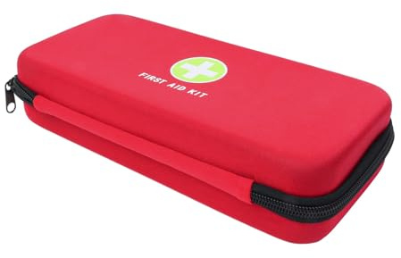 Jipemtra Trousse de premiers secours rigide vide premiers secours dur d'urgence sac médical EVA rouge sac médical pour l'extérieur, la voiture, la randonnée, la maison, le bureau de santé, le bureau,