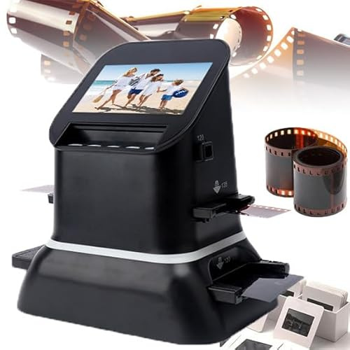 Escáner De Diapositivas De Película USB/SD, Escáner De Película De Alta Resolución, Convierte 120/135/126/127 Negativos/Diapositivas a JPEG Digital