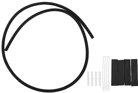 Car Corrugated Pipe Corrugated Tubing for Windscreen Washer System Windshield Washer Fluid Hose Repair Kit Flexible Bellows Tube Pipe(1.1m)
