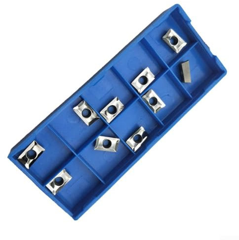Lot de 10 fraises en carbure CNC, inserts de fraisage réversibles, outils rotatifs avec boîte pour semi-finition, finition APKT 1003PDFR- MA H01