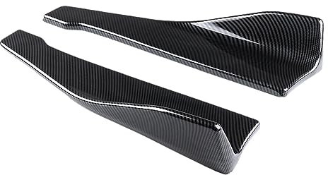 Auto Seitenschweller 48 cm E90 E92 E93 325i 328i 320i 2008 2009 2010 2011 2012 2013 Auto Seite Rock Verlängerung Hinten Stoßstange Canard Splitter Auto Seitenrock Splitter(Carbon Fiber Look)