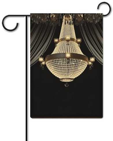 Drapeau de jardin pour lustre de salle de bal, 32,6 x 47,5 cm, double face, drapeaux de bienvenue saisonniers, drapeau décoratif pour cour, extérieur, petit drapeau de jardin pour extérieur, terrasse,