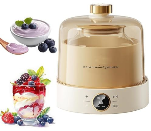 Máquina de fermentación inteligente para el hogar de 15 vatios, yogurtera automática, con control de temperatura constante y temporizador, revestimiento de vidrio, para crear natto, vino de arroz, hel