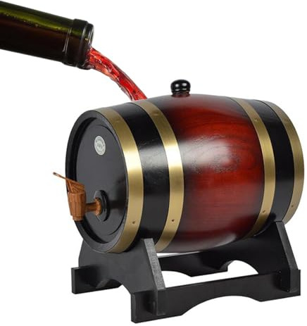 Tap de madera – caña de vino – 1,5 L y 3 l de dispensador de barriles grandes, beber barrera del roble para licor | Caño de vino de roble de cartón Base de vino de roble, licores, cerveza, para