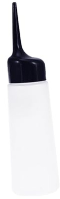 BATHVEVE 2pcs Plastic Hair Salon Refillable Container with Slant Tip for Applying Hair Dye Shampoo and Scalp Treatment Easy to Use White Spray Bottles for Chemical Formula