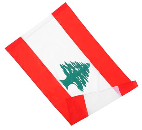 MUELODSIC Drapeau Libanais Avec Manchon Pour Mât Décoration Extérieure Et Intérieure Couleurs Pour Fêtes Nationales Jardins Et Événements Éducatifs