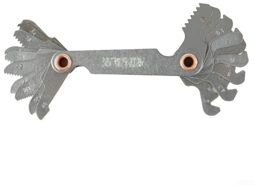 Messwerkzeug 5560 Grad metrisch und Zoll Gewindelehre für genaue Drehmaschinenarbeiten (55 ° Englisch)