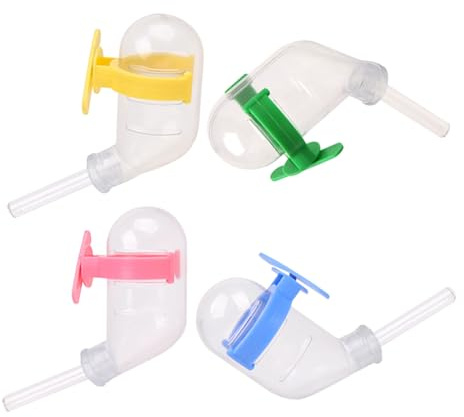 Lurrose 4 Pezzi Ciotole Antigoccia per Criceti in Plastico da 60ml, Facili da Usare per Gabbie di Piccoli Animali in Viaggio Colore Casuale Stili multipli