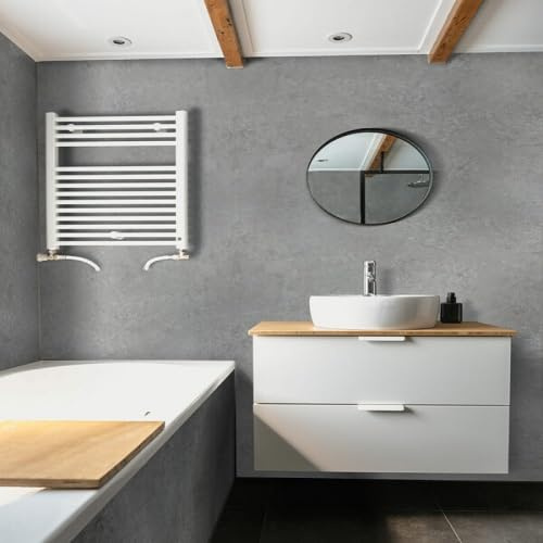 Modern Concrete Grey Effect Shower Wall Panel, 1m x 2.4m x 10mm, PVC, Waterproof Wall Panels