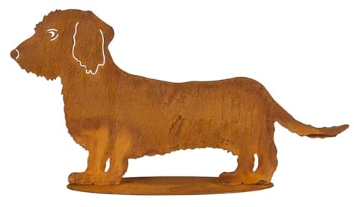 NETPROSHOP trädgårdsfigur tax av metall fristående ca 40 cm x höjd 22 cm, färg: tax, urval: 22 cm