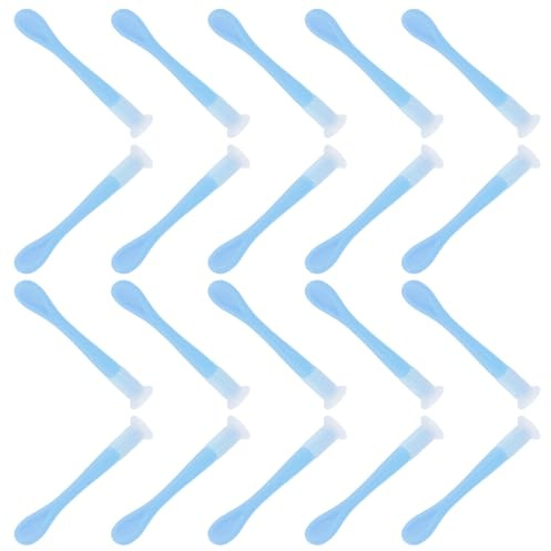 HIAKDOFT Lot de 20 Bâtonnets Ventouses Bleus pour Lentilles de Contact, Outil D'extraction et D'insertion Portable, Accessoire Compact sans Contact pour Usage Quotidien et Voyage,