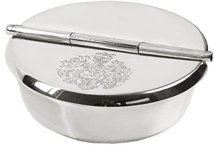 EDZARD Klapp-Aschenbecher Herald, schwerversilbert, ø 9,3 cm