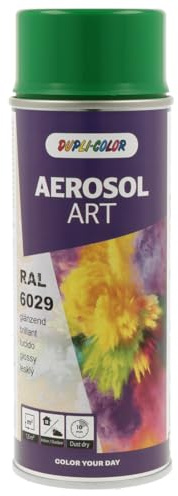 DUPLI-COLOR AEROSOL ART RAL 6029 minzgrün glänzend 400 ml, Spraylack für vielseitigen Einsatz, schnelltrocknend, hohe Deckkraft, für Innen- und Außenbereiche geeignet