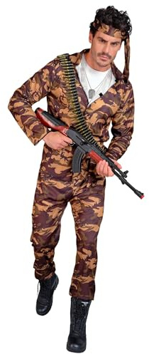 W WIDMANN MILANO Party Fashion - Disfraz de soldado, estampado de camuflaje, uniforme, fuerzas armadas, militar
