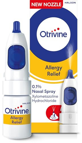 Otrivine Decongestant Nasal Spray, Nose Spray for Allergy & Blocked Nose Relief, 10ml