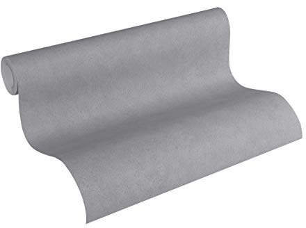 A.S. Création Papier Peint Uni Elements Papier peint intissé 10.05 m x 0.53 m Gris Fabriqué en Allemagne 362064 36206-4