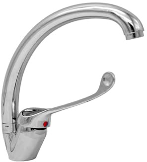 BAGNOCLIC | Miscelatore cucina | Ottone cromato, canna girevole, leva clinica | Flessibilità, controllo preciso, completo di accessori | Design elegante per cucine moderne