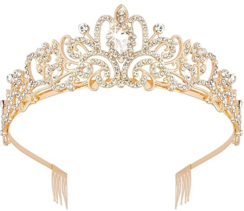 Tiara Kristallkrone für Bridal, Prinzessin Diadem Hochzeit Tiara Crown für Hochzeit Abschlussbälle Proms Festzüge Parties Geburtstag